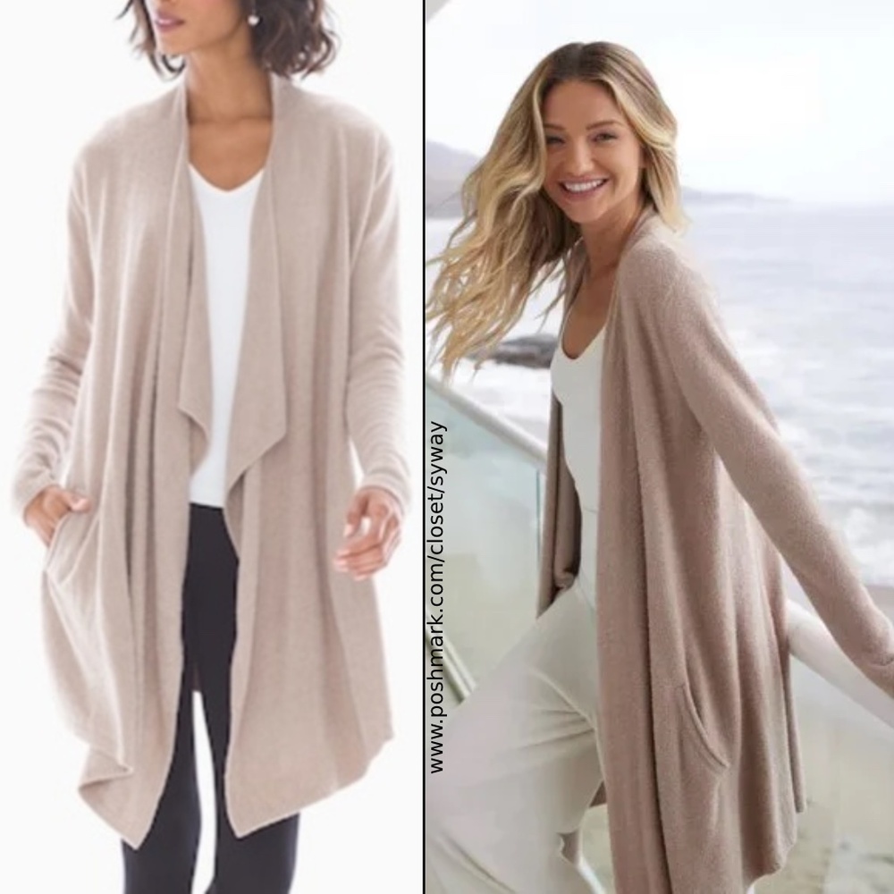 NWT Barefoot Dreams CozyChic Lite Ribbed Island Wrap Cardigan